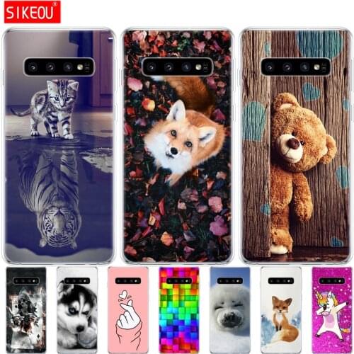 Silicon Case For Samsung Galaxy S10 Case S10Plus Phone S10E Cover On Soft TPU For Samsung S10 Plus G975F S 10 SM-G973F Coque