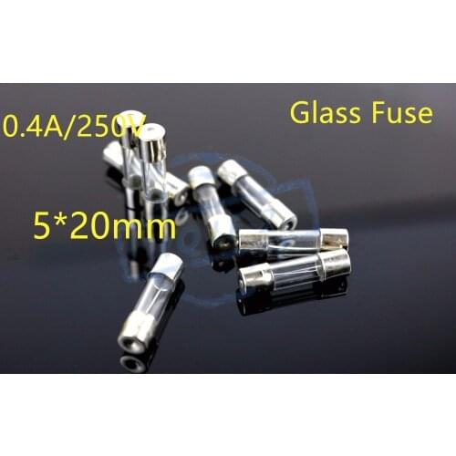 Free Shipping 0.4A 400MA Fast Blow 5x20mm CCC 250V Glass Fuse Tube