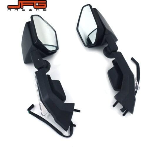 Motorcycle LED Turn Signal Rear View Rearview Side Mirrors For KAWASAKI Ninja ZX10R 2008 2009 2010 2011 ZX6R 2005 2006 2007 2008