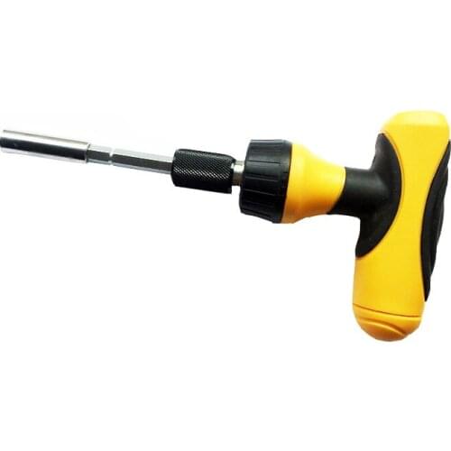 T-Shaped Ratchet Sleeve Screwdriver Bit Retractable Magnetic Screwdriver Bit Holder 1/4" Hex Shank Drill Bit Holders