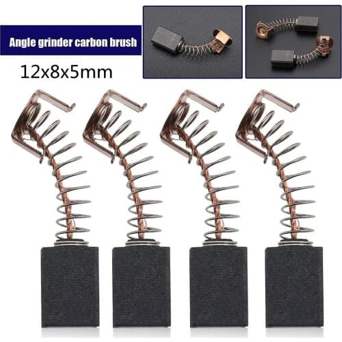 4pcs Angle Grinder Carbon Brushes 12X8X5mm Compatible With WS125, Black & Decker G720 Electric Motor Replacement Parts