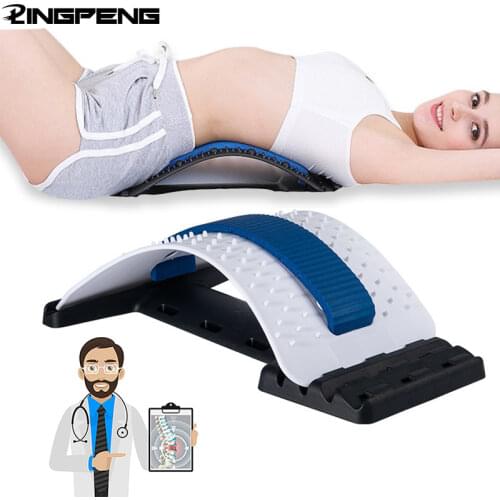 Lumbar Spine Reliever Fitness Equipment Home Yoga Aids Spine Stretch Back Massage Waist Stretcher
