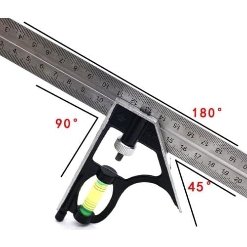 Triangle Rule 90 Degree Thickening Angle Rule Aluminum Alloy Carpenter Measurement Square Ruler