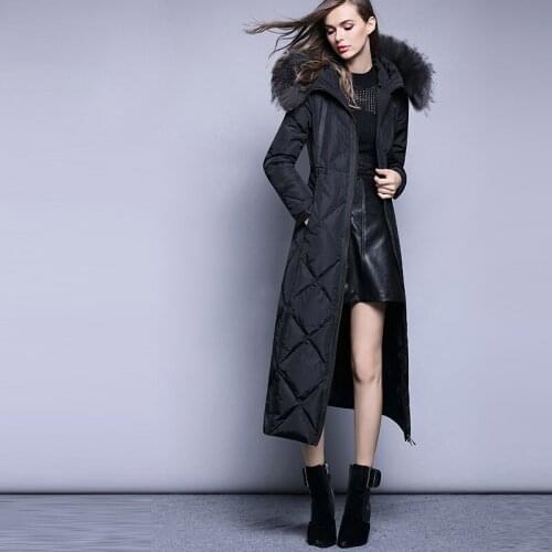 High 2020 Quality Warm Winter Coat Female White Duck Down JacketThick Women Long Parkas Slim Ladies Coats Casacos WXF330 s