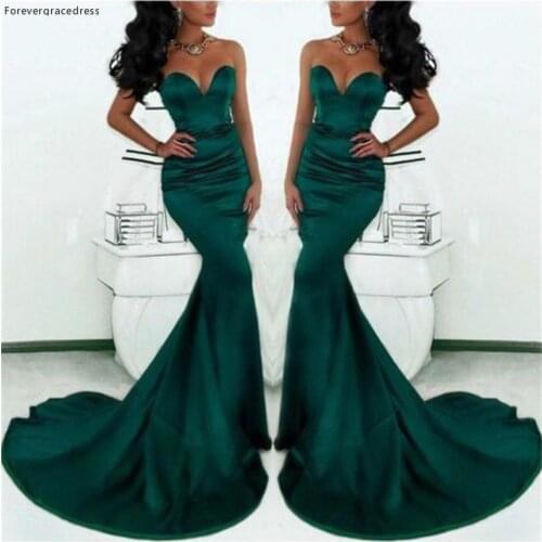 Emerald Green Prom Dress Sexy Mermaid Women Wear Special Occasion Party Gown