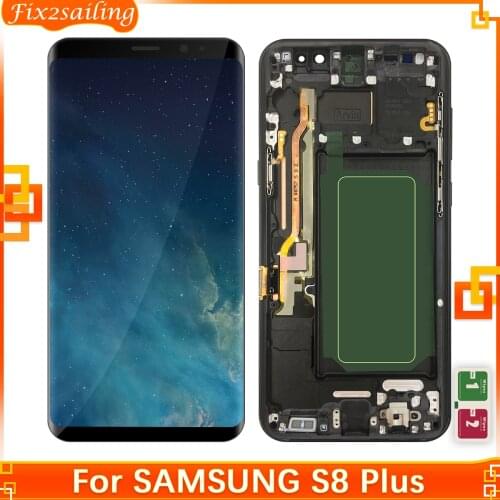 LCD For Samsung Galaxy S8 plus G955fd G955F G955 with frame Lcd Display With Touch Screen Digitize 100%Tested