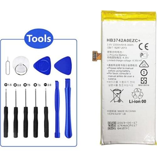 1 pc HB3742A0EZC+ Li-Polymer battery For Huawei Ascend P8 Lite 2200mAh Replacement Battery