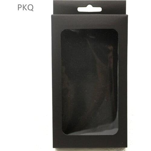 20pcs Kraft Paper Box Phone cover packaging box with clear window Brown/White/Black color Cell Phone Case packaging boxes