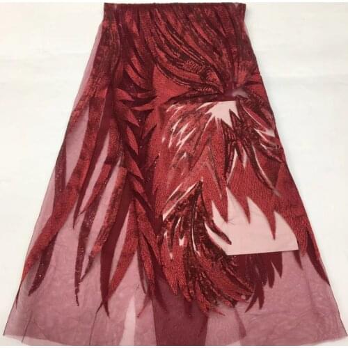 Africa Nigeria Sequin Lace Fabric 2021 High Quality Lace Embroidery French Tulle Lace Fabric, Ladies Dress XX3902