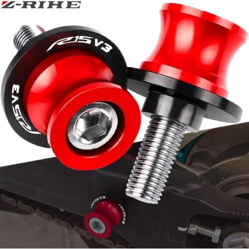 For Yamaha YZF-R1/R3/R6/R15/R25 YZF R1 R3 R6 R15 V3 R25 Motorcycle accessories CNC Swingarm Spools slider stand screws R15 logo