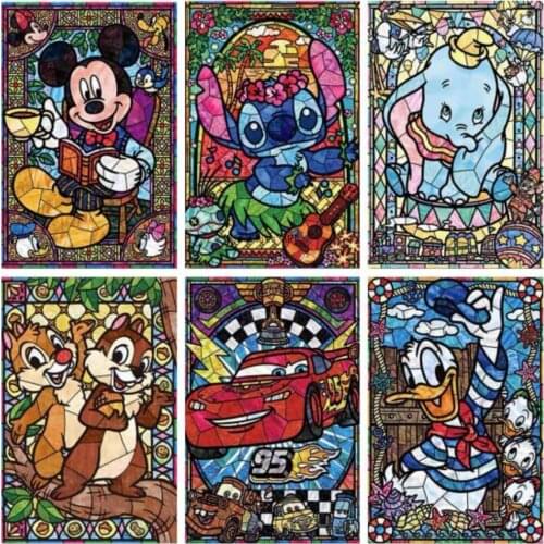 Disney DIY Square/Round Diamond Painting Mickey Diamond Embroidery for Children Birthday Gifts Painting Cross Stitch Kits Decor