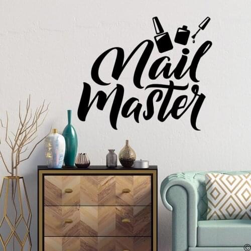 Large Nail Master Polish Wall Sticker Beauty Spa Nail Manicure Makeup Studio Wall Decal Girl Room Shop Vinyl Decor