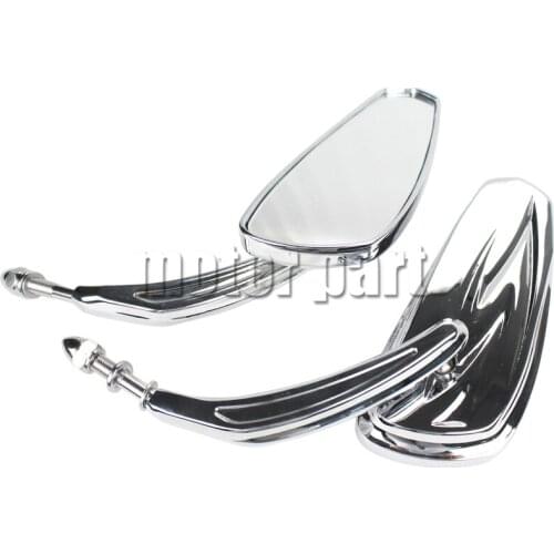 Chrome Motorcycle Rearview Side Mirrors For Harley Dyna Softail FLSTN Electra Glide Road King Sportster 883 1200 Fat Boy CVO 750