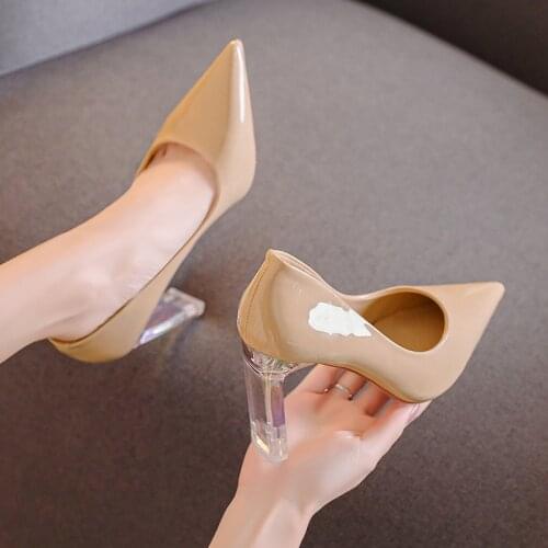 Hot Fashion High Heels Newest Women Pumps Summer Shoes Thick Heel Comfortable Woman Ladies Shoes Wedding Sexy Bridal K0006