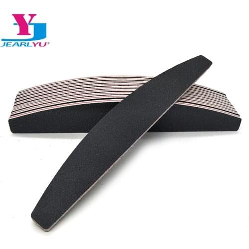 JEARLYU Professional 100/180 Nail Art Sanding Buffer File 10pcs Black Sandpaper lime a ongle Pedicure Manicure Care Makeup Tools