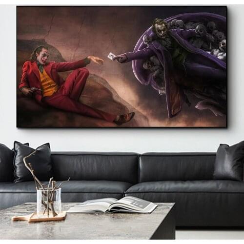 Joker Hand to Hand Graffiti Art Paintings On the Wall Art Posters And Prints Heath Ledger Joker Modern Art Pictures Home Decor