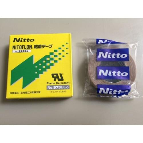 NITTO-NITOFLON 0.13MM*13MM*10M Adhesive tape coated with single surface silicone adhesive on Fluoroplastic Film.PTFE No.973UL-S