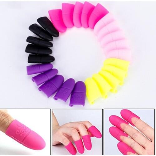 Cleaner UV Gel Nail Polish Remover Cap Reuseable Soak Off Wraps Manicure Fingers Nail Polish Degreaser Varnish Silicone Clips