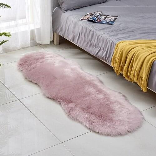 Faux Fur Carpet Floating Window Sofa Tea Table Bedroom Living Room Decoration Modern Simple Non-slip Washable Indoor Soft Mats