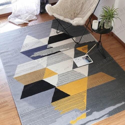Carpet simple modern abstract handmade acrylic living room bedroom sofa coffee table bedside carpet custom tatami