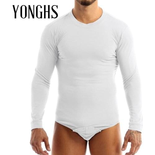 Mens Erotic Lingerie Diaper Lovers Romper Pajamas Adults Babies Leotard Bodysuit Round Neck Pressed Crotch Sexy T-shirt Bodysuit