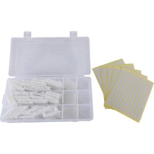 Plastic Floss Bobbins and Clear Needlecraft Organizer - 200 Cross-Stitch Thread Bobbins Card Thread Holder, 16 Deep Storage Comp