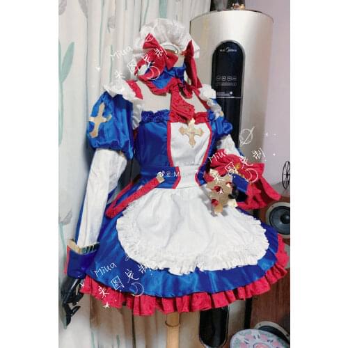 [Customized] Anime Fate Grand Order FGO Bradamante Cat Maid Dress Lolita Cosplay Costume Halloween Party Uniform For Women Girls