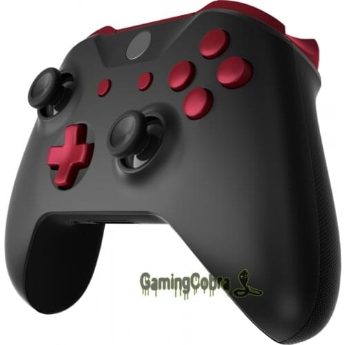 EXtremeRate Scarlet Red Full Set Buttons Replacement Kits with Tools for XB One S & X Controller (Model 1708)