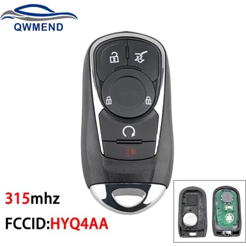 BHKEY HYQ4AA for Buick Key 315mhz Car Remote Key for Buick Encore 2017 2018 6 Buttons Smart Car Key