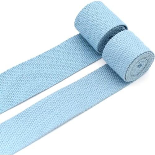 Blue Solid Ribbons Canvas Webbing Webbing Belt Fabric Ribbon Leash Ribbon Knit Tape Ribbon Trim for Bag Strap Textile Sewing