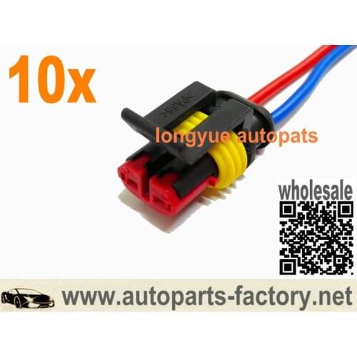 Longyue 10pcs Connector Wiring Harness For Coolant Sensor Washer Fuel Pump Coil Headlight PT1780 88988136 8"