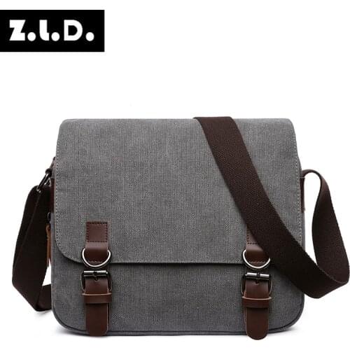 Man Sling Bag Men Canvas Messenger Bag Vintage Brand Business Casual Travel Shoulder Bag Laptop Crossbody Bags For Man