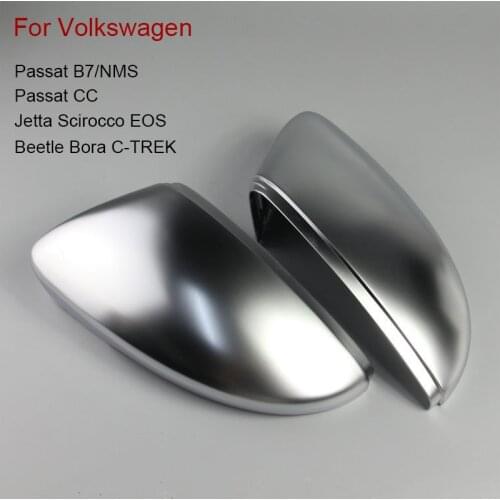 X-CAR 2pcs matte chrome Rearview Mirror Covers for Volkswagen Passat B7 CC Jetta Scirocco Beetle Eos car accessories