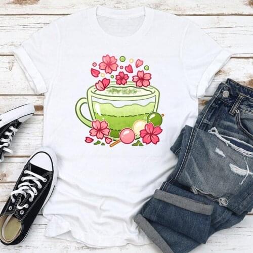 Women Clothes 2021 Flower Printing Floral Summer Fashion Short Sleeve Print Cartoon Tshirt Female Tee Top Graphic T-shirt
