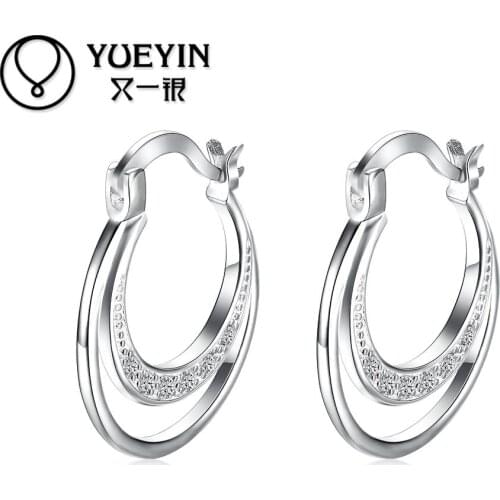 New Arrival Womens silver plated earrings bridal jewelry brincos bijoux women Gift for Anniversary fashion earrings