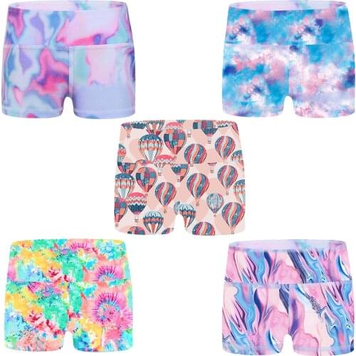 Kids Girls Boy-cut High Waist Dance Shorts Bottoms Sports Yoga Gymnastics Workout Activewear Children Shorts Ballet Dancewear