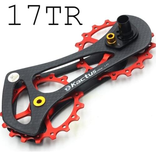 17-17T Bicycle KACTUS TECH Ceramic Carbon fiber Bearing Pulley Wheel Set Rear Derailleurs Guide Wheel for 105/Ultegra/DURA ACE