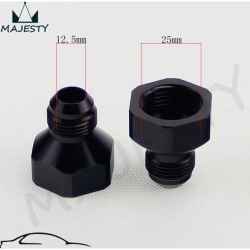 2PCS 12AN AN12 FEMALE to AN10 10AN MALE REDUCER EXPANDER HOSE FITTING ADAPTOR Black