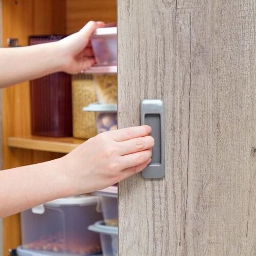 2pcs/lot Sticky Door Handles For Interior Doors Window Cabinet Drawer Wardrobe Self-adhesive Household Door Safety Handle