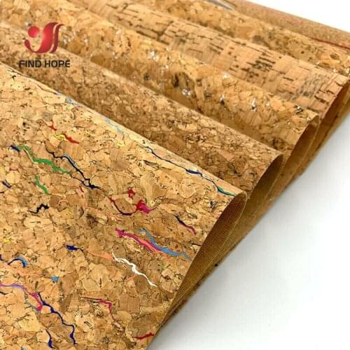 20cm x 15cm 6pcs Bundle Vintage Soft Cork Fabric For Garment Handbag High Quality Synthetic Leather DIY Sewing Materials