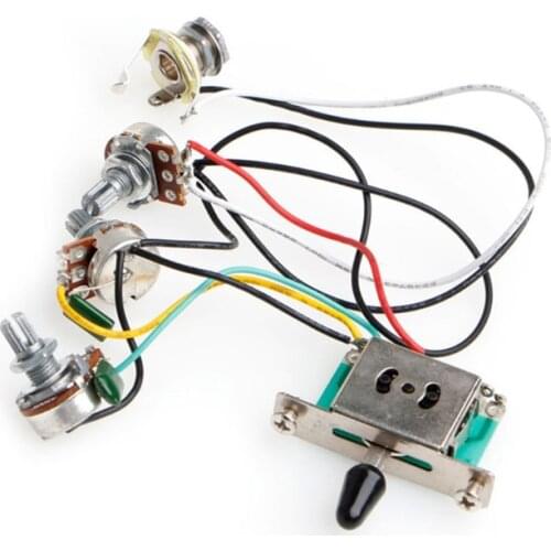 New 5-Way Switch 250k Pots Knobs Wiring Harness Pickup for Strat Guitar 2020