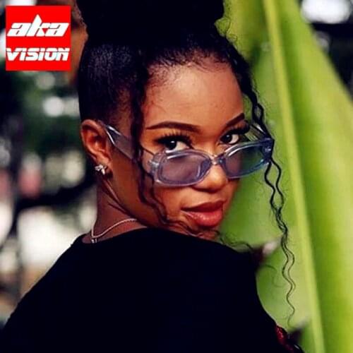 AKA VISION Oval Sunglasses Women Retro Luxury Brand Eyeglasses Women/Men Square Glasses for Women Mirror Oculos De Sol Feminino