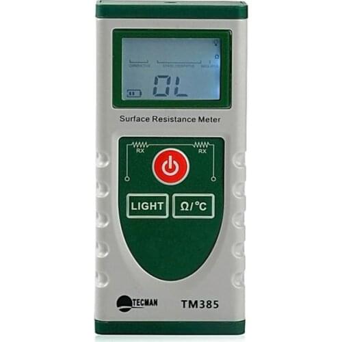TECMAN TM385 digital surface resistance tester, ESD tester, digital multimeter electrostatic analyzer