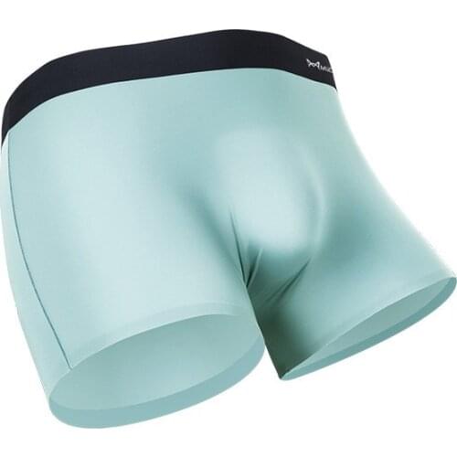 Mens Boxers Sexy Gay Underwear Seamless Panties For Man Shorts Homme Transparent Ice Silk Pouch Penis Male Underpants Plus Size