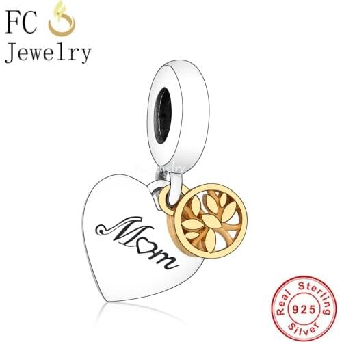 FC Jewelry Fit Original Charm Bracelet 925 Sterling Silver Your Are The Heart of Our Family Beads For Making Women Berloque 2021