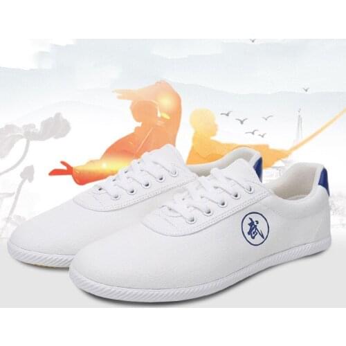 Classic Martial Art Shoes White Sneakers Canvas Wu Shu Shoes Tennis masculino Taekwondo Breathable Sneakers Tai Chi Kung Fu Shoe