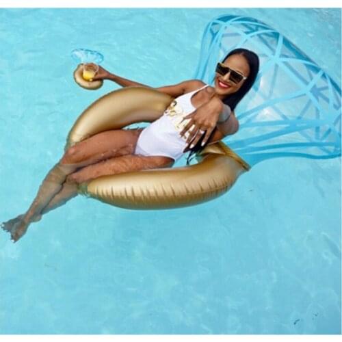 Diamond Swimming Ring Swim Circle Pool Float Pool Toys Summer Pool Party Swim Floats 140x120cm Pool Circle Swimming Toys