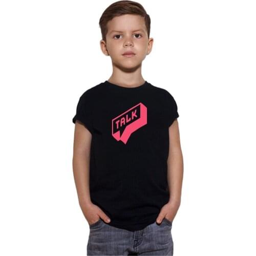 Cool Kids Black T-Shirt - Talk Cute Fashion Summer Style Cotton Tee Top For Child