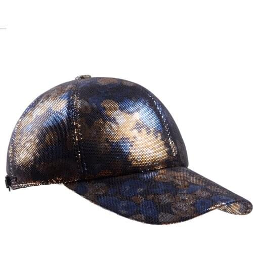 Fashion womens Cadet Hat Leather Lambskin Navy baseball Hat Flat Cap TGolf cap, sun hat, cap, cowboy hat, leather female