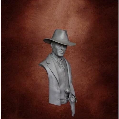 New Unassembled 1/10 modern Man in Black bust Resin Figure Unpainted Model Kit